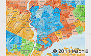 Political Shades 3D Map of ZIP codes starting with 105