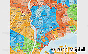 Political Shades Map of ZIP codes starting with 105