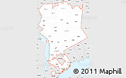 Silver Style Simple Map of ZIP codes starting with 105