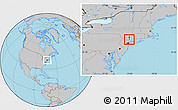Gray Location Map of ZIP code 10520