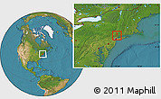 Satellite Location Map of ZIP code 10520