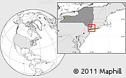 Blank Location Map of ZIP code 10580, highlighted country, highlighted state