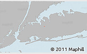 Gray 3D Map of ZIP code 11005, single color outside