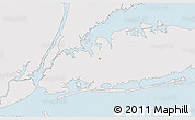 Silver Style 3D Map of ZIP code 11005, single color outside