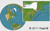 Satellite Location Map of ZIP code 11010, highlighted state