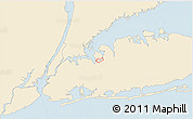 Classic Style 3D Map of ZIP code 11021, single color outside