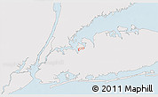Silver Style 3D Map of ZIP code 11023, single color outside
