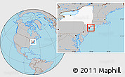 Gray Location Map of ZIP code 11023, highlighted state