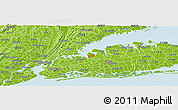Physical Panoramic Map of ZIP code 11023