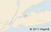 Classic Style 3D Map of ZIP code 11024, single color outside
