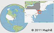 Savanna Style Location Map of ZIP code 11024, highlighted country, highlighted state