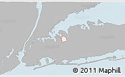 Gray 3D Map of ZIP code 11030, single color outside
