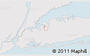 Silver Style 3D Map of ZIP code 11030, single color outside