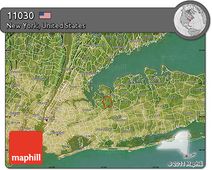 Satellite Map of ZIP Code 11030