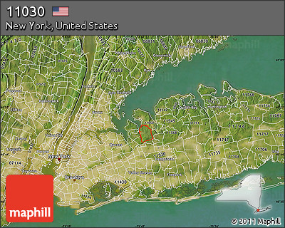 Satellite Map of ZIP Code 11030