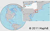 Gray Location Map of ZIP code 11042, highlighted state