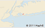 Classic Style 3D Map of ZIP code 11096, single color outside