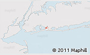 Silver Style 3D Map of ZIP code 11096, single color outside