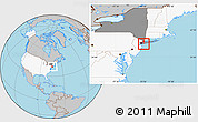 Gray Location Map of ZIP code 11096, highlighted country, highlighted state
