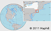 Gray Location Map of ZIP code 11096, highlighted state