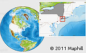 Physical Location Map of ZIP code 11096, highlighted country, highlighted state