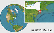 Satellite Location Map of ZIP code 11096, highlighted state