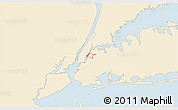 Classic Style 3D Map of ZIP code 11101, single color outside