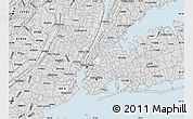 Silver Style Map of ZIP code 11101