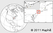 Blank Location Map of ZIP code 11102, highlighted state