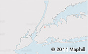 Silver Style 3D Map of ZIP code 11103, single color outside