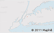 Silver Style 3D Map of ZIP code 11104, single color outside