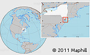 Gray Location Map of ZIP code 11104, highlighted state