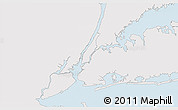 Silver Style 3D Map of ZIP code 11109, single color outside