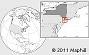 Blank Location Map of ZIP code 11109, highlighted country, highlighted state