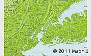 Physical Map of ZIP code 11109