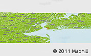 Physical Panoramic Map of ZIP code 11214