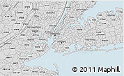 Silver Style 3D Map of ZIP code 11221