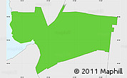 Political Simple Map of ZIP code 11354, single color outside, borders and labels