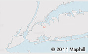 Silver Style 3D Map of ZIP code 11355, single color outside