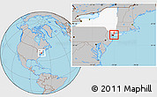 Gray Location Map of ZIP code 11356, highlighted state
