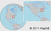 Gray Location Map of ZIP code 11357, highlighted state, within the entire country