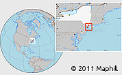 Gray Location Map of ZIP code 11357, highlighted state