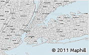Silver Style 3D Map of ZIP code 11358