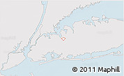 Silver Style 3D Map of ZIP code 11362, single color outside