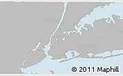 Gray 3D Map of ZIP code 11377, single color outside