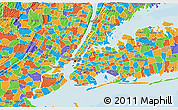 Political 3D Map of ZIP code 11377
