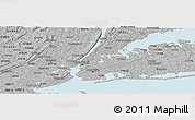 Gray Panoramic Map of ZIP code 11377