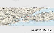 Shaded Relief Panoramic Map of ZIP code 11377