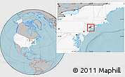 Gray Location Map of ZIP code 11416, highlighted country, highlighted county, hill shading