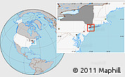 Gray Location Map of ZIP code 11416, highlighted country, highlighted state